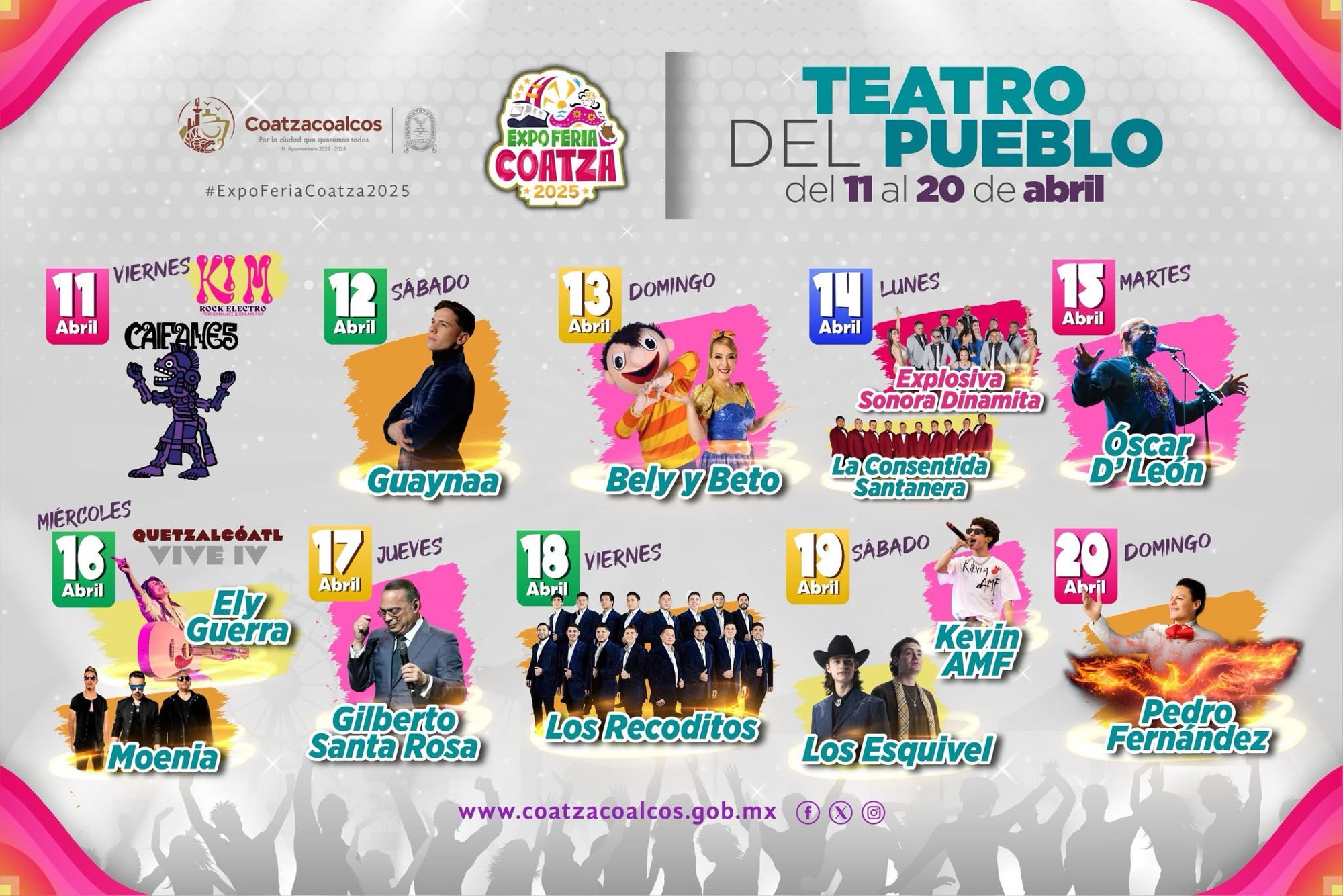 OFICIAL LA CARTELERA DE LA FERIA DE COATZA 2025